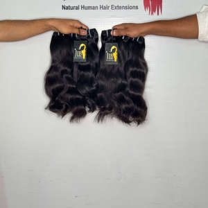 JJB Exports Cabello Remy Indio Rizado Sin Procesar, Extensiones de Doble Trama a Máquina, Cutícula Alineada, Todos los Colores, Logotipo Personalizable - Product Image 2