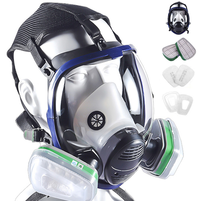 Large visor Full Face Respirator Activated