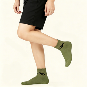 Chaussettes en bambou personnalisées, douces, respirantes, durables, de couleur unie, avec logo personnalisé - Product Image 3