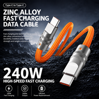 Kabel Charger Pabrik Baru 240w Pengisian Cepat Sinkronisasi Data 1m 2m OEM Nylon Kabel Charger Usb untuk Iphone18 17 Samsung