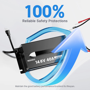 14.6V 40A 100-240V AC LiFePO4 Battery Charger With Built-in Cooling Fan Multiple Protections For Lithium Energy Storage - Product Image 5