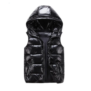 Youhe Custom Unisex <strong>Woman</strong> Cropped Shiny Puffy <strong>Gilet</strong> Hoodie Quilted Winter Glossy Outwear Men Hooded Puffer Vest <strong>With</strong> <strong>Hood</strong> - Product Image 1