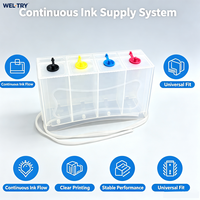 WEL-TRY 500ml 4 Warna CISS Tangki Tinta Isi Ulang untuk Printer Inkjet HP Kompatibel Sistem Pasokan Tinta Berkelanjutan