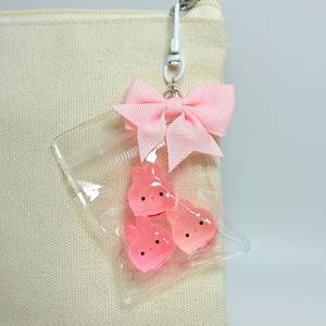 CHENXI ที่แขวนกระเป๋าเป้ตกแต่งรูปกระต่ายน้อยน่ารัก - พวงกุญแจหวานๆ พร้อมโบว์สวยๆ สำหรับสาวๆ - Product Image 4