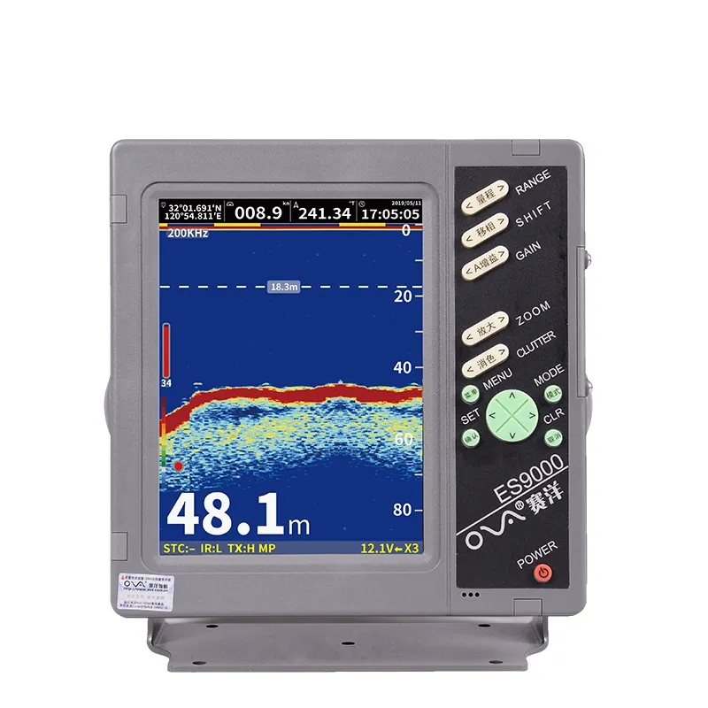 Localizador de peixes, localizador de peixes marinho com eco sonar max display para pesca 500m