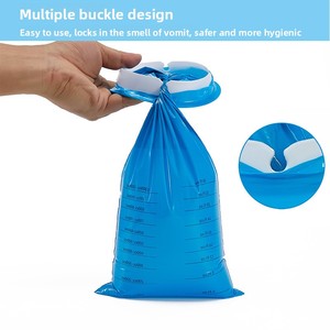 Bolsa de Limpieza Portátil Desechable para Viajes en Auto y Avión, para Mareos, Náuseas y Vómitos, Ecológica y de Plástico - Product Image 5