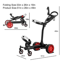 Chariot de golf électrique 500W avec télécommande, pliable en alliage d'aluminium, pour entrepôt américain