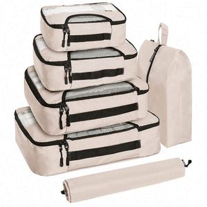 Free Sample Travel Must Haves Travel <b>Cubes</b> 6 Clothing Organizer Travel <b>Packing</b> <b>Cubes</b> Set <b>For</b> Carry On <b>Suitcase</b> - Product Image 1