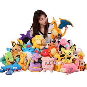 Penjualan Terbaik Pokemon Squirtle Pikachu boneka binatang anak-anak hadiah Anime karakter kartun boneka lembut mainan anak-anak