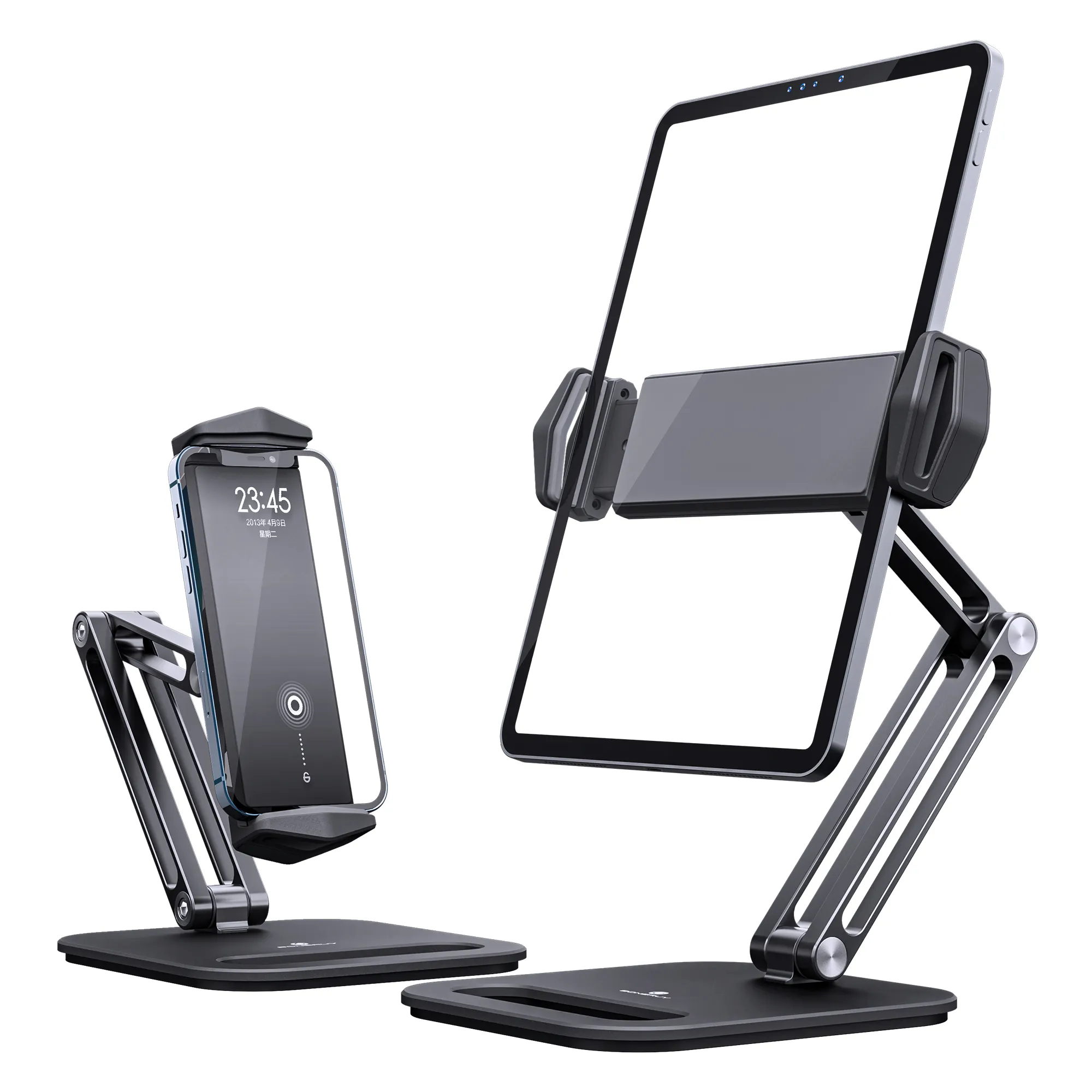 Boneruy ofis mobilya malzemeleri sağlam taban cep telefon tutucu Tablet masa Metal alüminyum alaşım kahverengi kutu masaüstü için standı