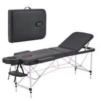 Table de massage professionnelle pliable et portable, lit de massage de spa, 3 sections, aluminium réglable, table de massage de salon de beauté