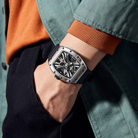 Montre mécanique automatique squelette pour homme, montre-bracelet ajourée, montre de sport et d'affaires pour homme, accepte OEM ODM, vente en gros