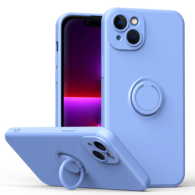 Slim Phone Case For Iphone 16Promax 15Plus 14pro 13 12 Mini 11 XS X 8 7 TPU Soft With Kickstand Shockproof Protection Back Cover