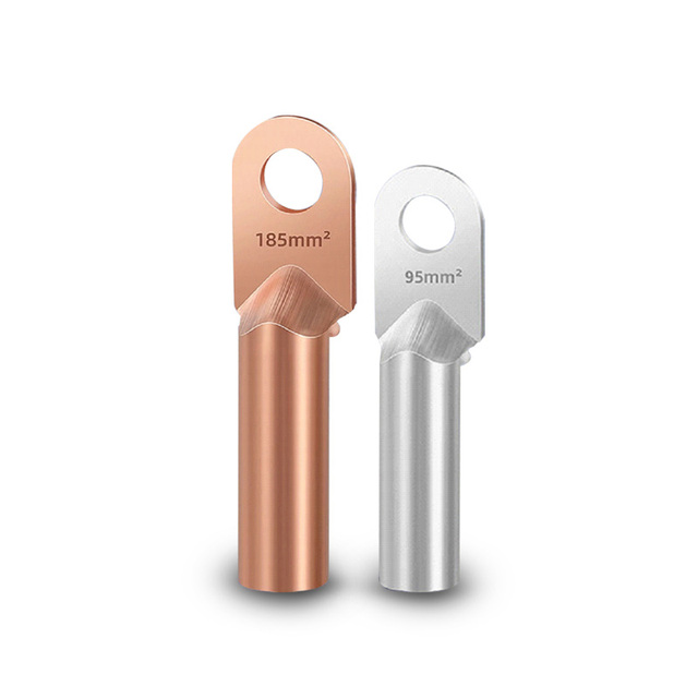 DT Copper Cable Lug Wiring Terminal DT 6-300mm Wire Battery Connection Protection Electrical Pure Copper Tinned Cable Terminal