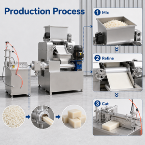 Machine à fabriquer du savon entièrement automatique à petite échelle, série <span class=keywords><strong>DDCT</strong></span>, haute capacité 50-200 kg/h, contrôlée par PLC, pour les entreprises en démarrage. - Product Image 6