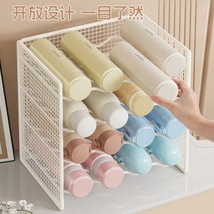 Cup <b>Storage</b> <b>Rack</b> Iron Rectangle Standing Type Kitchen Tableware Organizer For Water <b>Bottles</b> And Tea Cups - Product Image 3