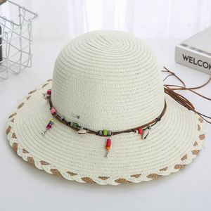 Sombrero de Paja para Mujer, Protección Solar para la Playa, Verano, Venta al por Mayor, con Decoración de Lazo - Product Image 2