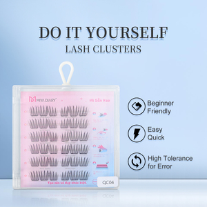 Extensions de cils pré-faites en segments de <span class=keywords><strong>6</strong></span> rangées, en cheveux synthétiques de qualité supérieure, marque privée, volume méga 10D-20D - Product Image 6