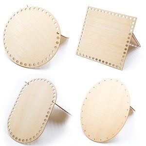 Échantillon gratuit d'usine personnalisé en gros multi taille en bois naturel panier de base au crochet base panier base crochet - Product Image 1
