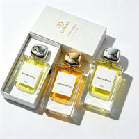 Flacon de parfum de luxe carré en cristal naturel, design d'usine, 30ml 50ml 100ml, avec boîte