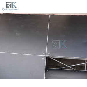 Stage Platform with Red Skirts Quick Install Portable Stage for Events - Product Image 2