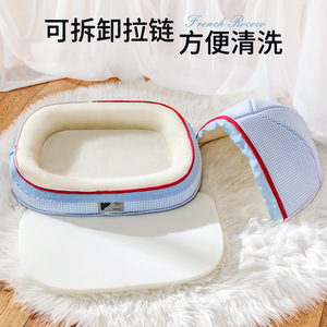 New all-season cat mat, non-slip, neck-protecting, dog <b>bed</b>, small to medium-sized sleeping mat, removable and washable, - Product Image 5