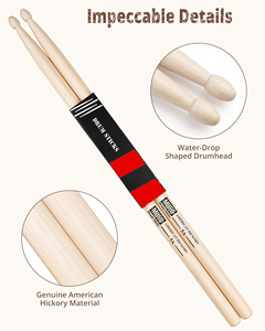 MUSO Wooden <strong>Drumsticks</strong> Set - Universal <strong>Drumsticks</strong> Suitable for Any Age Group - 5A American Hickory <strong>Drumsticks</strong> - Product Image 6