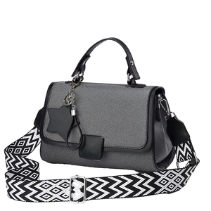 2025 usine PU cuir dames sac à main fermeture éclair élégant petit sac à bandoulière pierre Polyester classique poignée supérieure dôme cartable sac pour - Product Image 4