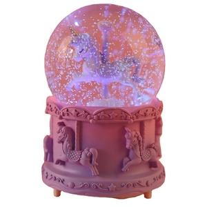 Caja Musical Giratoria con Animales, Bola <span class=keywords><strong>de</strong></span> Cristal con Nieve, Globo <span class=keywords><strong>de</strong></span> Nieve con Canción <span class=keywords><strong>de</strong></span> <span class=keywords><strong>Castillo</strong></span> en el Cielo, Iluminación y Cambio <span class=keywords><strong>de</strong></span> Color, Regalo - Product Image 5