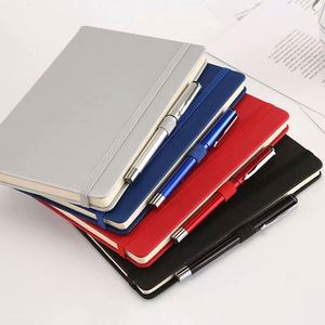 Carnet A5 personnalisé de haute qualité avec stylo, journal promotionnel, cahier d'exercices, reliure à chevalet, couverture en cuir - Product Image 1