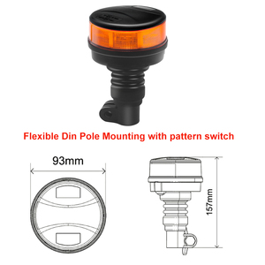 Dẫn ánh sáng nhấp nháy khẩn cấp, hổ phách Cảnh Báo An toàn ánh sáng nhấp nháy với cơ sở từ tính, <span class=keywords><strong>64</strong></span> đèn <span class=keywords><strong>LED</strong></span> siêu sáng đèn hiệu - Product Image 6