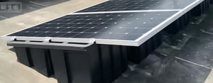 Great Solar OEM <b>Black</b> Solar Panel Stackable Design Carbon Steel Extension <b>Brackets</b> Features Drainage Ballast - Product Image 5