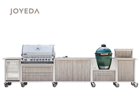 JOYEDA Meubles de cuisine modulaires portables résistants aux intempéries en acier pour conteneurs de cuisine extérieure