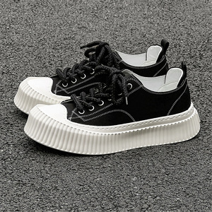 Chaussures tendance pour hommes 2026 : Nouveau style polyvalent et idéal pour les tenues décontractées. Chaussures pour hommes à semelle épaisse, chaussures en toile tendance - Product Image 1