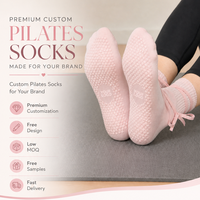 Chaussettes de yoga personnalisées avec grip pour femmes, chaussettes de Pilates antidérapantes personnalisées avec sangles, chaussettes de fitness personnalisées avec grip