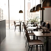 Ensemble de meubles de salle à manger en bois de luxe moderne Songdesign personnalisé pour restaurants et hôtels, tables de salle à manger, tabourets de comptoir, garantie de 5 ans