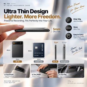 <span class=keywords><strong>Registratore</strong></span> <span class=keywords><strong>di</strong></span> <span class=keywords><strong>Chiamate</strong></span> Magnetico Note Lite Slim con Trascrizione AI, 40 Ore <span class=keywords><strong>di</strong></span> Registrazione per MP3/WAV con USB Type-C 5.3 - Product Image 6
