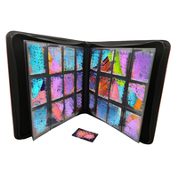 Classeur de cartes à collectionner avec fermeture éclair, 12 pochettes en PU, pour cartes de baseball, toploaders, photos et cartes flash personnalisées