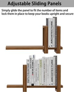Estantería Ajustable para <span class=keywords><strong>Escritorio</strong></span>, Estantería Retro para Mesa, Estante para <span class=keywords><strong>Escritorio</strong></span>, para la Parte Superior del <span class=keywords><strong>Escritorio</strong></span> en la Sala de Estar, Oficina en Casa, Perfecta para Libros - Product Image 6