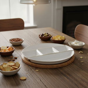 Set di Tre Piatti in Ceramica di Alta Qualità, Ecologici, Design Moderno Personalizzabile, Vassoi per Dim Sum, per Occasioni Festive - Product Image 1