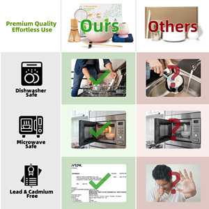 طقم شاي ماتشا ياباني بتصميم فوجي من تياناجو، مجموعة أدوات شاي تشمل خفاقة بامبو ووعاء مع مغرفة ومنخل، وعاء سيراميك وردي، طقم ماتشا - Product Image 6