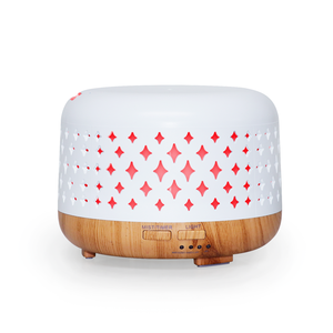 Difusor de aire ultrasónico LED para el hogar a precio de fábrica, difusor de aceite esencial hueco de grano de madera - Product Image 1