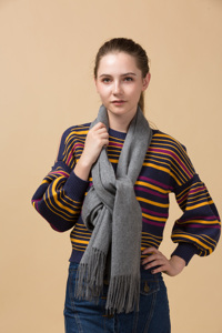 Wholesale Customized Long Merino Wool Cashmere Women's Winter <b>Scarf</b> Shawl Breathable ODM Soft for Travel Daily Use - Product Image 3