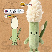 Boneka Bulu Reed Custom Lucu Bentuk Tanaman, Boneka Isi Lembut, Maskot Bulu Lembut untuk Menghilangkan Stres, Bordir Bulu Panjang untuk Promosi Bisnis