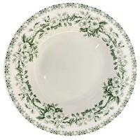 Assiette ronde jetable vintage en céramique et porcelaine de 8 pouces, motif végétal, style rétro français, pour desserts, dîners et soupes