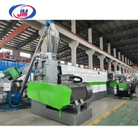 Machine de granulation par extrusion à vis simple pour le recyclage des plastiques rigides en flocons, capacité de 100-500 kg/h, puissance de 75 kW