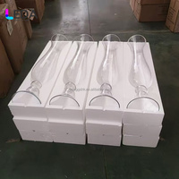 Vase à fleurs transparent en verre de luxe LEDA, 3 pieds de haut, centre de table pour mariage, événements, décoration personnalisable, livraison rapide