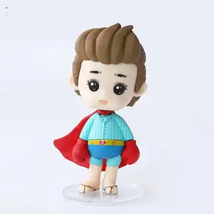 Jubah Superboy boneka PVC mainan Anime tokoh Model dekorasi penjualan pabrik Dekorasi kue Desktop indah