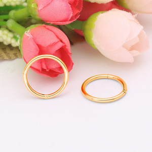 Anillo de nariz de acero inoxidable, joyería geométrica con círculo azul para nariz, labio, septum, adorno BH1001 - Product Image 2
