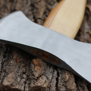 Ascia Forgiata a Doppio Taglio con Manico in <span class=keywords><strong>Noce</strong></span>, Tomahawk Resistente ad Alta Durezza, Ascia Multifunzionale per Taglio e Abbattimento all'Aperto - Product Image 3